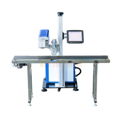 Potente macchina di marcatura laser automatica da 100W Fibra / CO2 / Laser volante UV