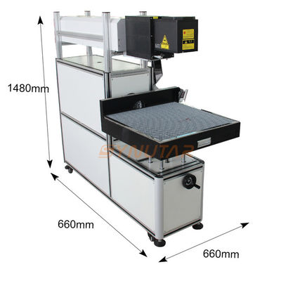 Macchina di marcatura laser a CO2 AC220V 50Hz 10A per ambiente di lavoro a temperatura 0-45C