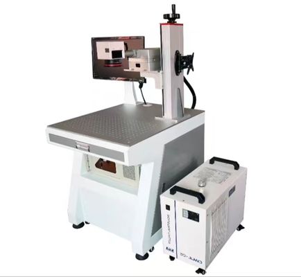 Macchina di marcatura laser UV professionale da 20 W 110 mm x 110 mm Area di marcatura 0,15 mm Dimensione minima del carattere