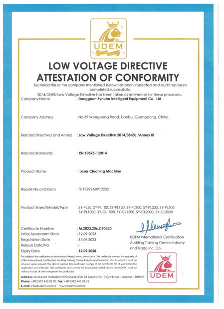 Porcellana Dongguan Synutar Intelligent Equipment Co., Ltd. Certificazioni
